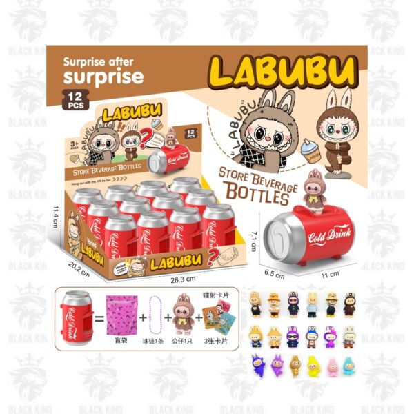 Lata sorpresa Labubu 3 cartas y 1 muñeco / C-3712