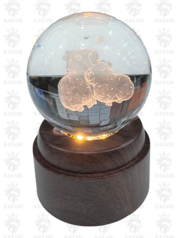 Esfera cristal 3D Capybara 8cm giratoria / BK808