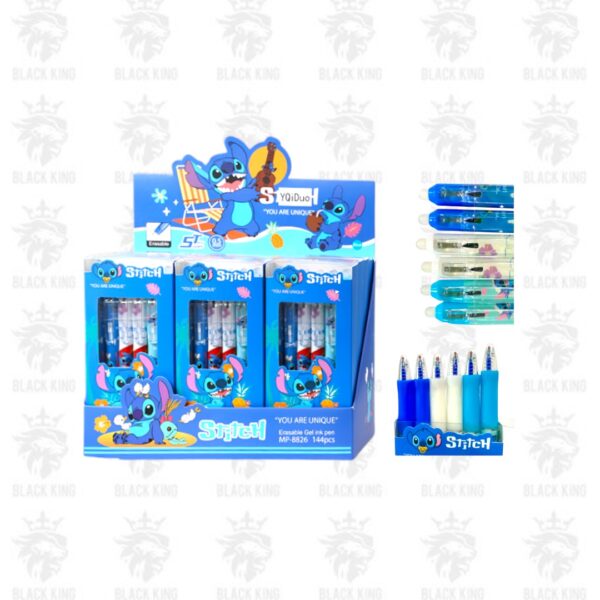 Lapicera borrable Stitch x12 / MP-8826