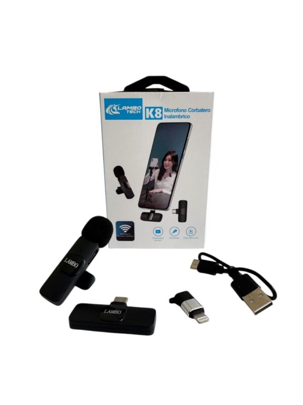 Micrófono corbatero inalmabrico K8 Lambo Tech / A-57401
