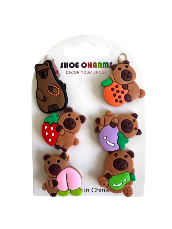 Pins para crocs Capybara 6 unidades / XZ-88Z3 - Imagen 2