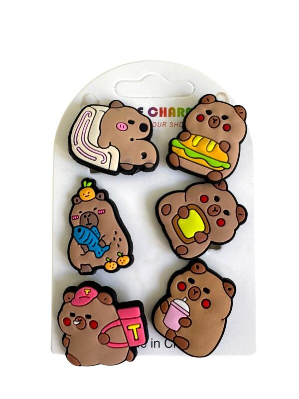 Pins para crocs Capybara 6 unidades / XZ-88Z3