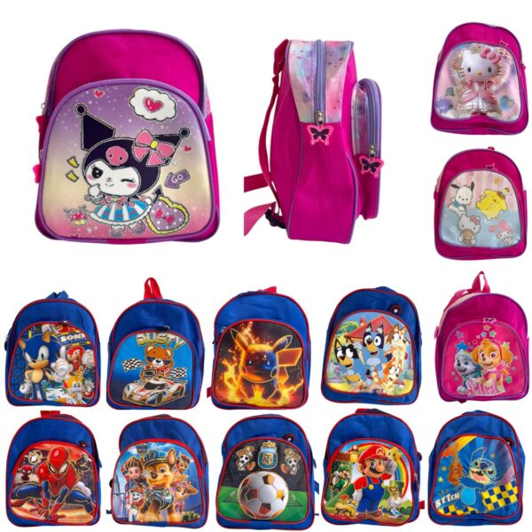 Mochila 10" personajes 2 cierres / AJ-101