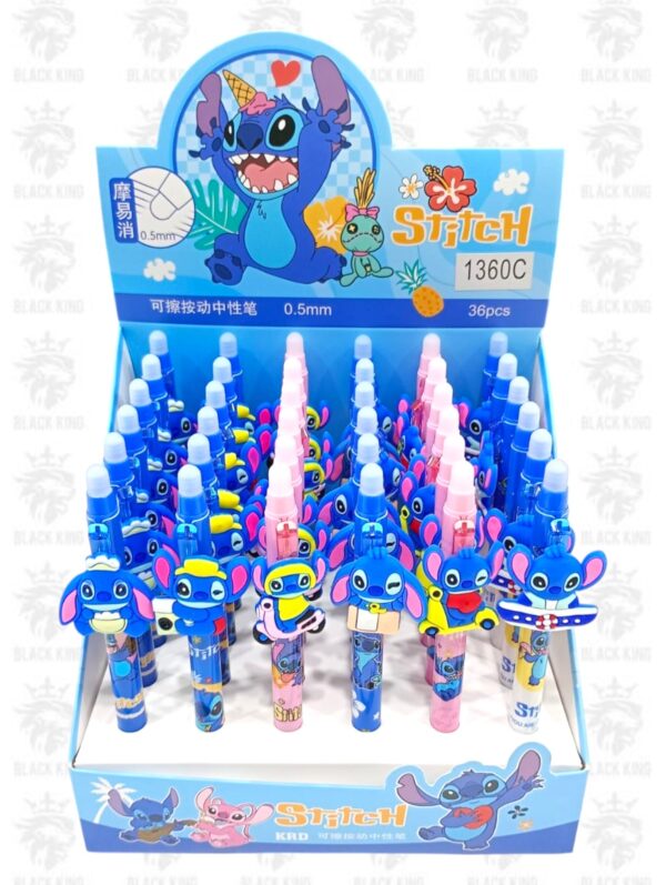 Lapicera borrable color azul Stitch / 1360C