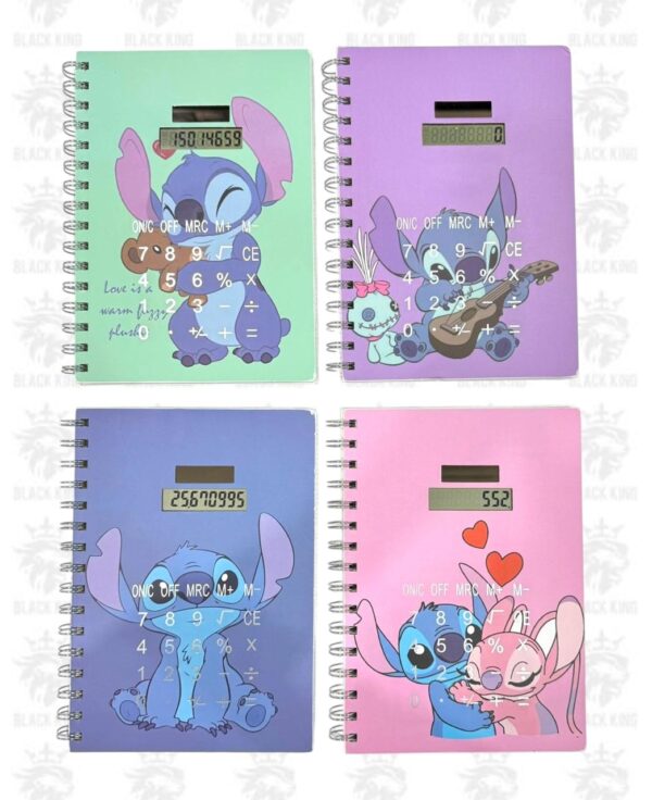 Cuaderno rayado con calculadora Stitch / YU-2010-4