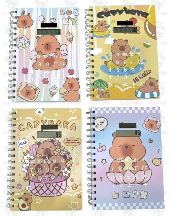 Cuaderno rayado con calculadora Capybara / YU-2010-2