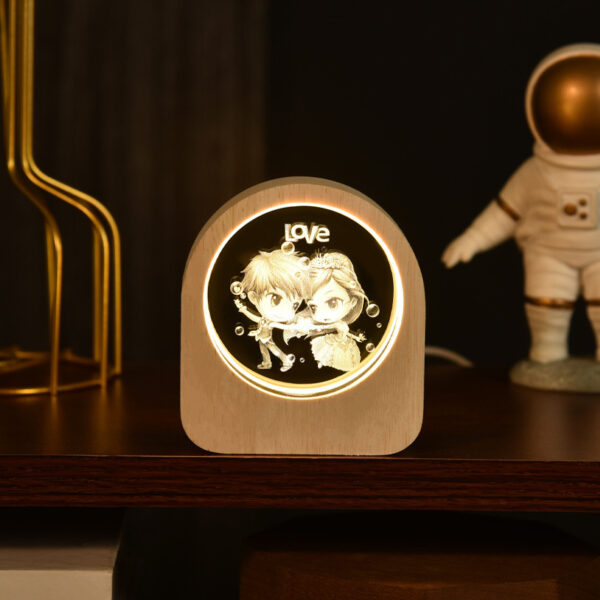 Cristal 3D Novios LOVE / C-JW2544-D - Imagen 2