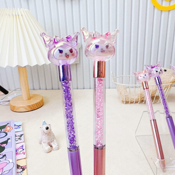 Lapicera con diamantes Kuromi Sanrio / A-3138 - Imagen 2