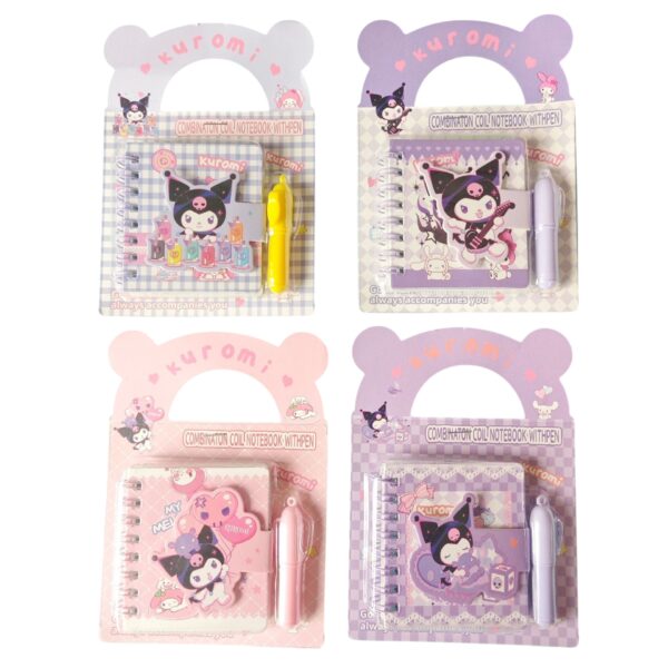 Mini anotador Kuromi Sanrio con lapicera / XQ-63505