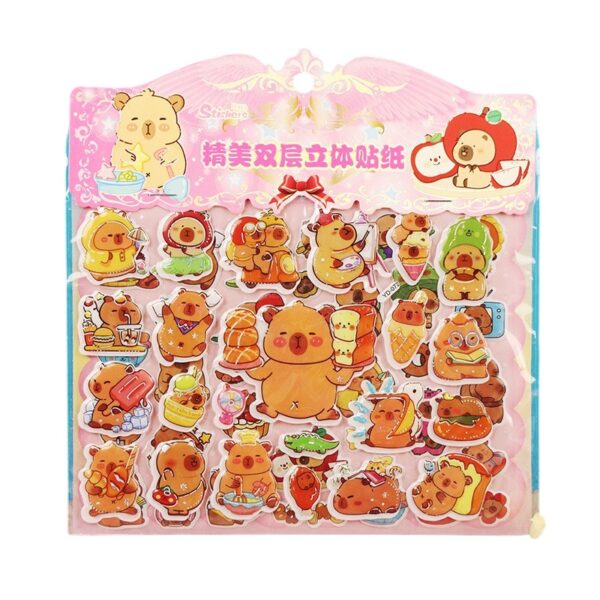 Sticker 3D Capybara 50 unidades / YD-071 - Imagen 2