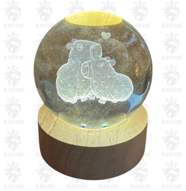Esfera cristal 3D Capybara 6cm / BK608
