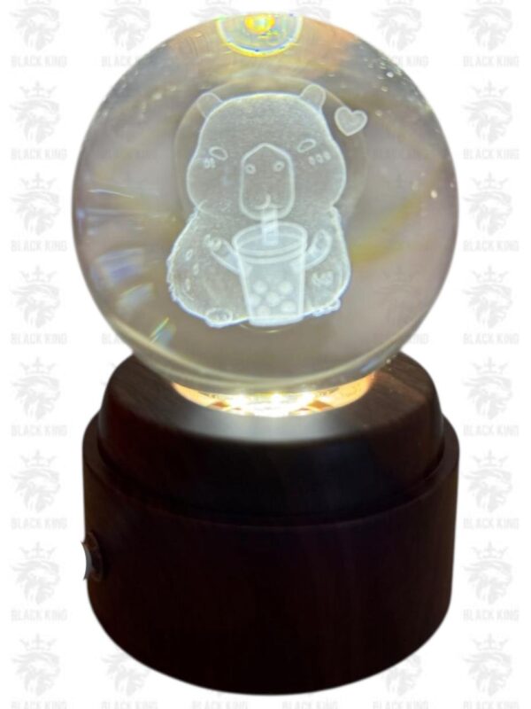 Esfera cristal 3D Capybara 8cm giratoria / BK809