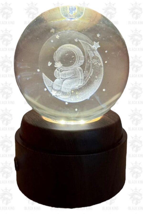 Esfera cristal 3D Astronauta 8cm giratoria / BK805