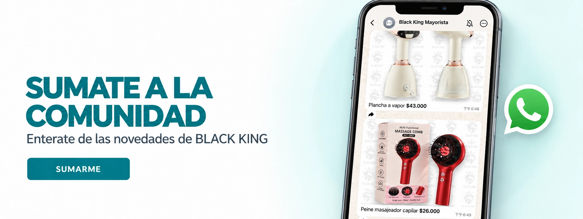 BLACK KING: sumate a la comunidad. Enterate de las novedades de BLACK KING en WhatsApp.