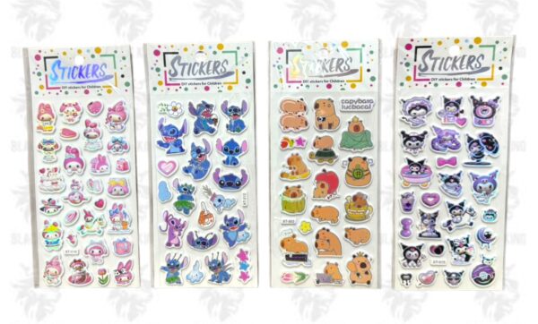 Sticker 3D Personajes Kuromi Capybara Stitch / XT-0123