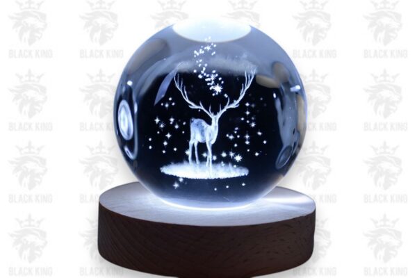 Esfera cristal 3D Ciervo luz fria 6cm / MLPA-5336