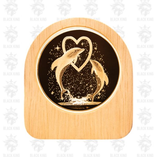 Cristal 3D Delfines Corazon / HH-846