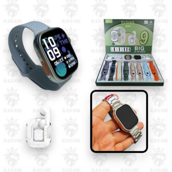Smartwatch con 8 mallas y un auricular / D300
