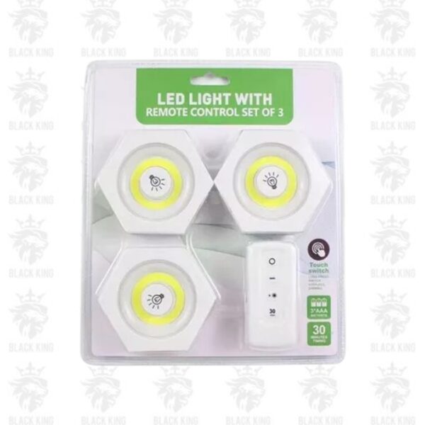 Set x3 luz Led con control / A-6342